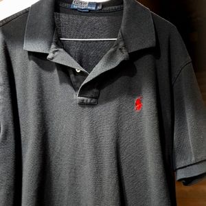 Men's Large Polo Shirt by Ralph Lauren Black